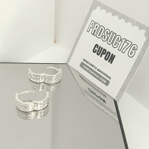 HUGGIES C/CIRCONIAS PLATA .925 2.7 GR (NUEVO)