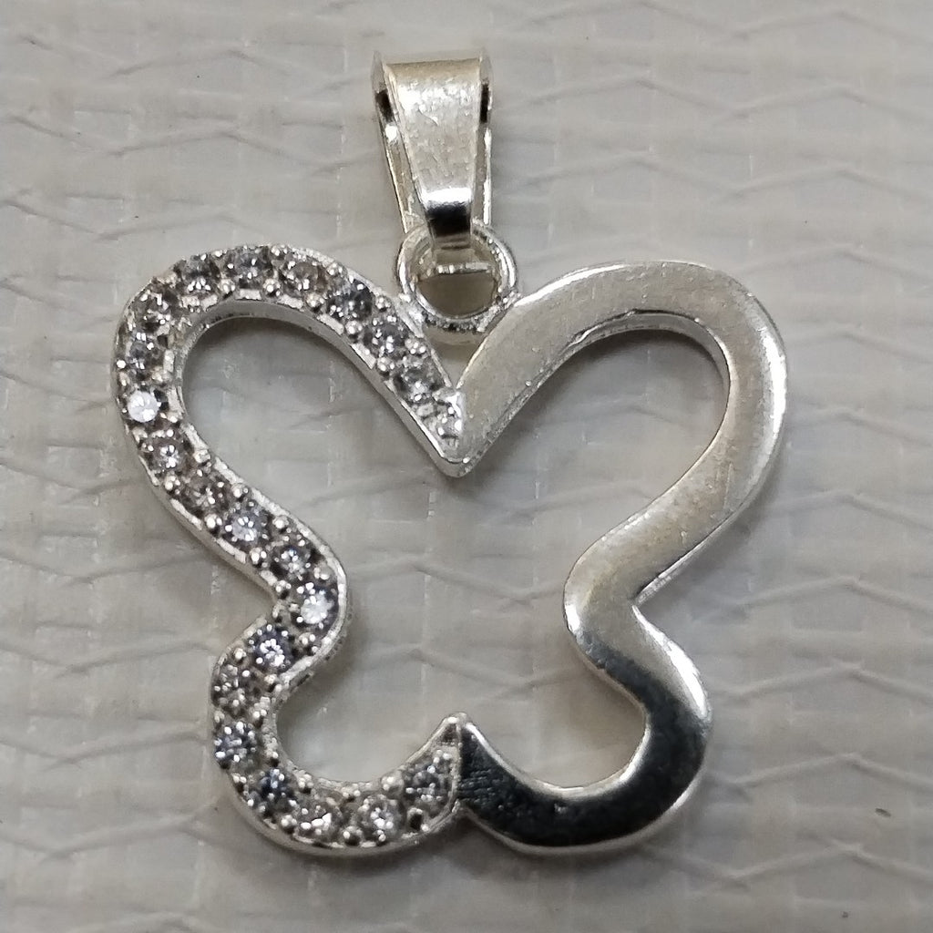 DIJE MARIPOSA C/CIRCONIAS PLATA .925 2.3 GR (NUEVO)