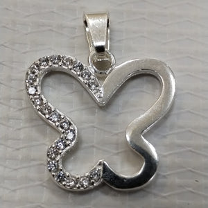 DIJE MARIPOSA C/CIRCONIAS PLATA .925 2.3 GR (NUEVO)