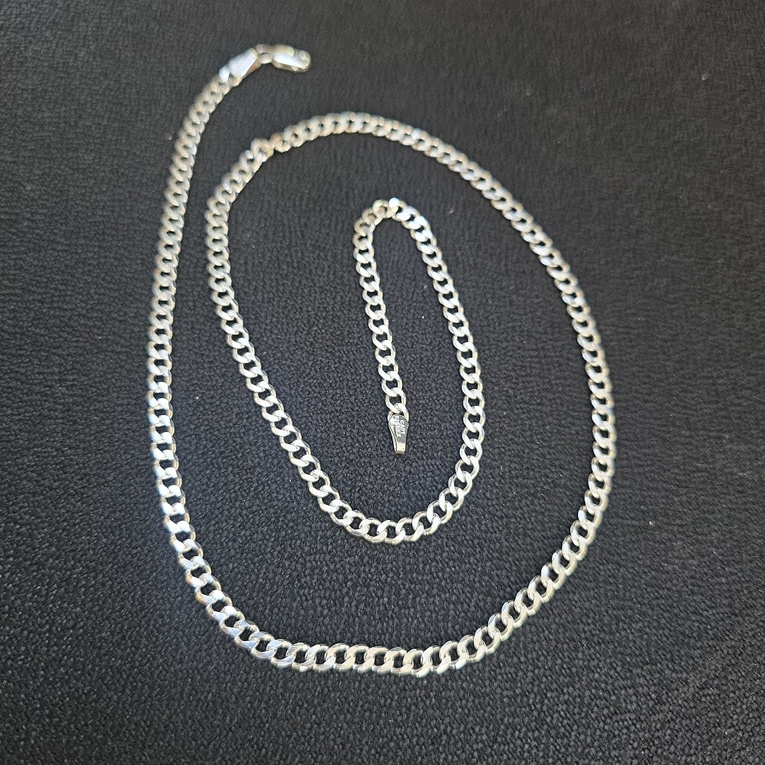 CADENA TEJIDO BARBADO PLATA .925 60 CM 13.7 GR (NUEVO)
