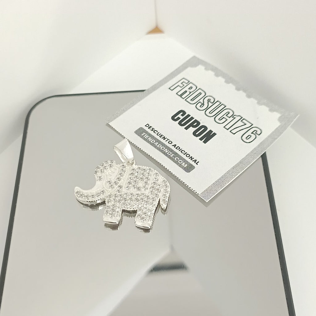 DIJE ELEFANTE C/CIRCONIAS PLATA .925 5.3 GR (NUEVO)