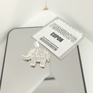 DIJE ELEFANTE C/CIRCONIAS PLATA .925 5.3 GR (NUEVO)