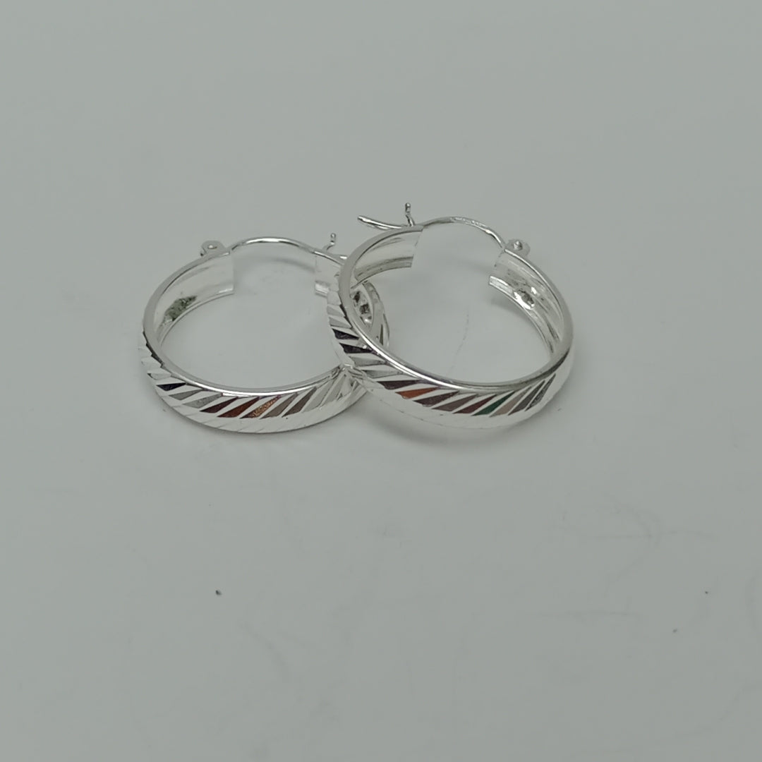 PAR ARRACADAS LABRADAS PLATA .925 2.4 GR (NUEVO)