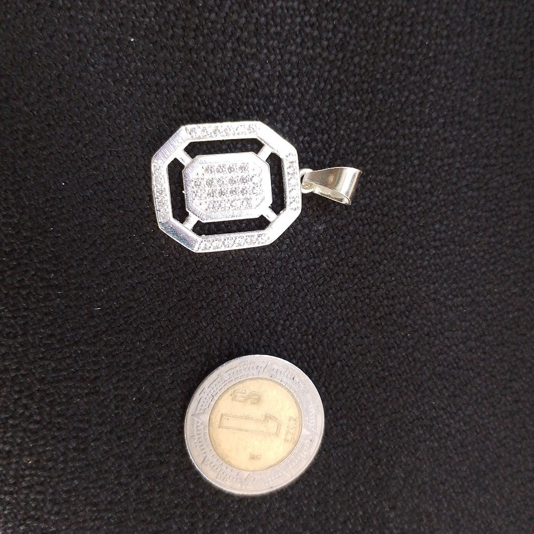 DIJE C/CIRCONIAS PLATA .925 3.4 GR (NUEVO)