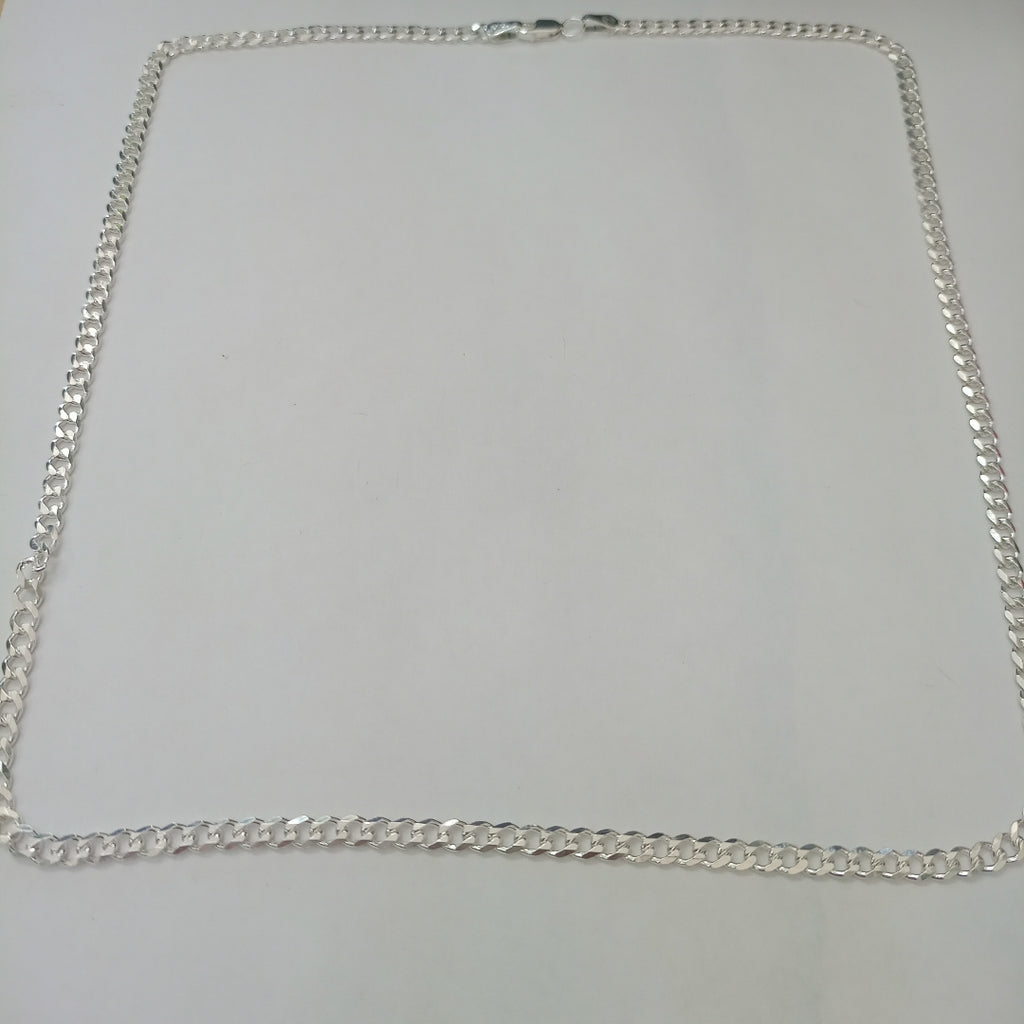 CADENA TEJIDO BARBADO PLATA .925 60 CM 14 GR (NUEVO)