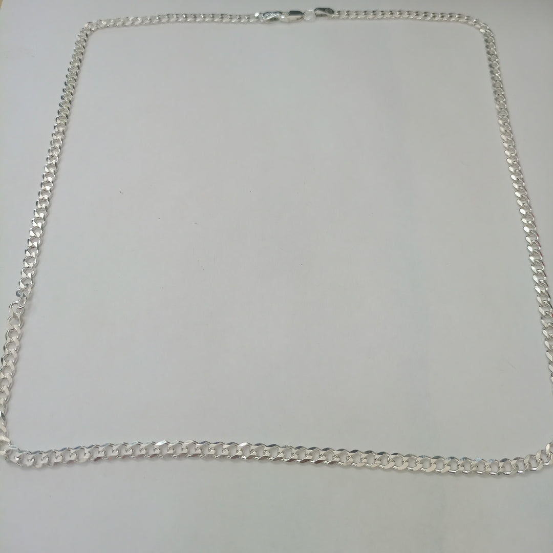 CADENA TEJIDO BARBADO PLATA .925 60 CM 14 GR (NUEVO)