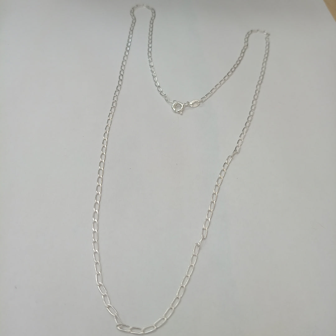 CADENA TEJIDO ESLABONES PLATA .925 60 CM 3.1 GR (NUEVO)