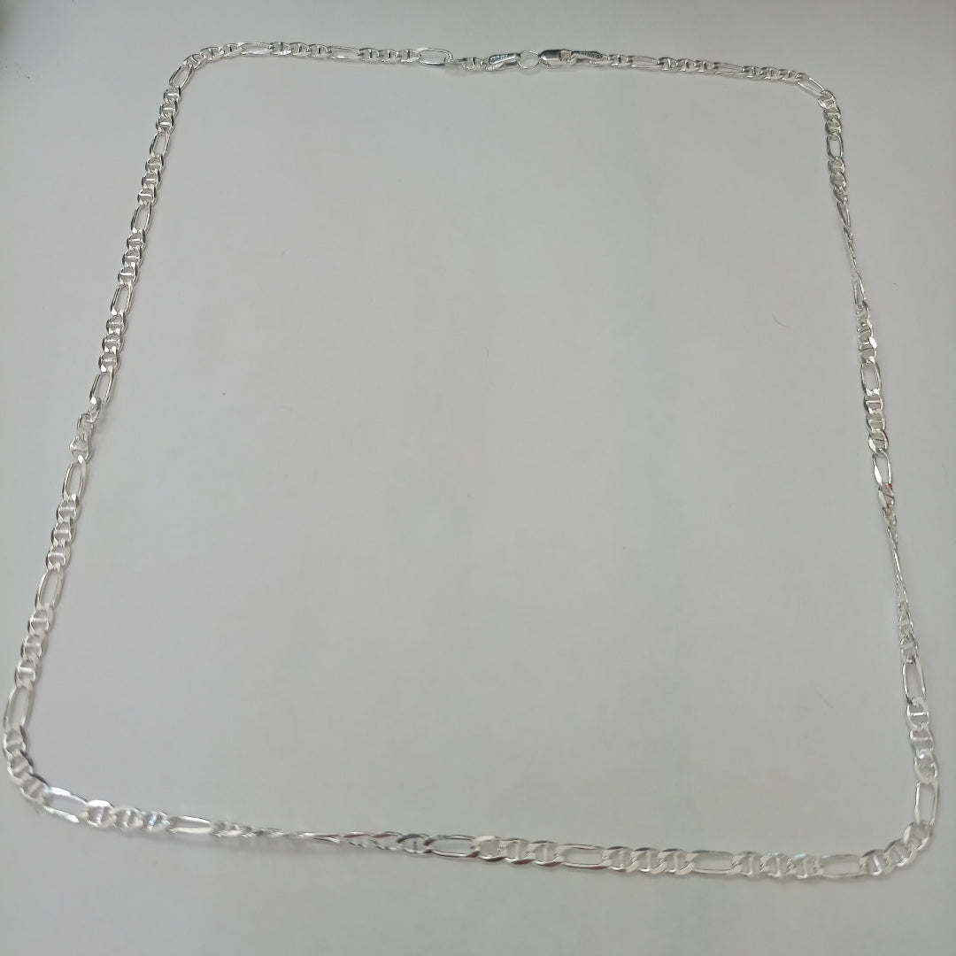 CADENA TEJIDO MARINERO PLATA .925 55 CM 8 GR (NUEVO)