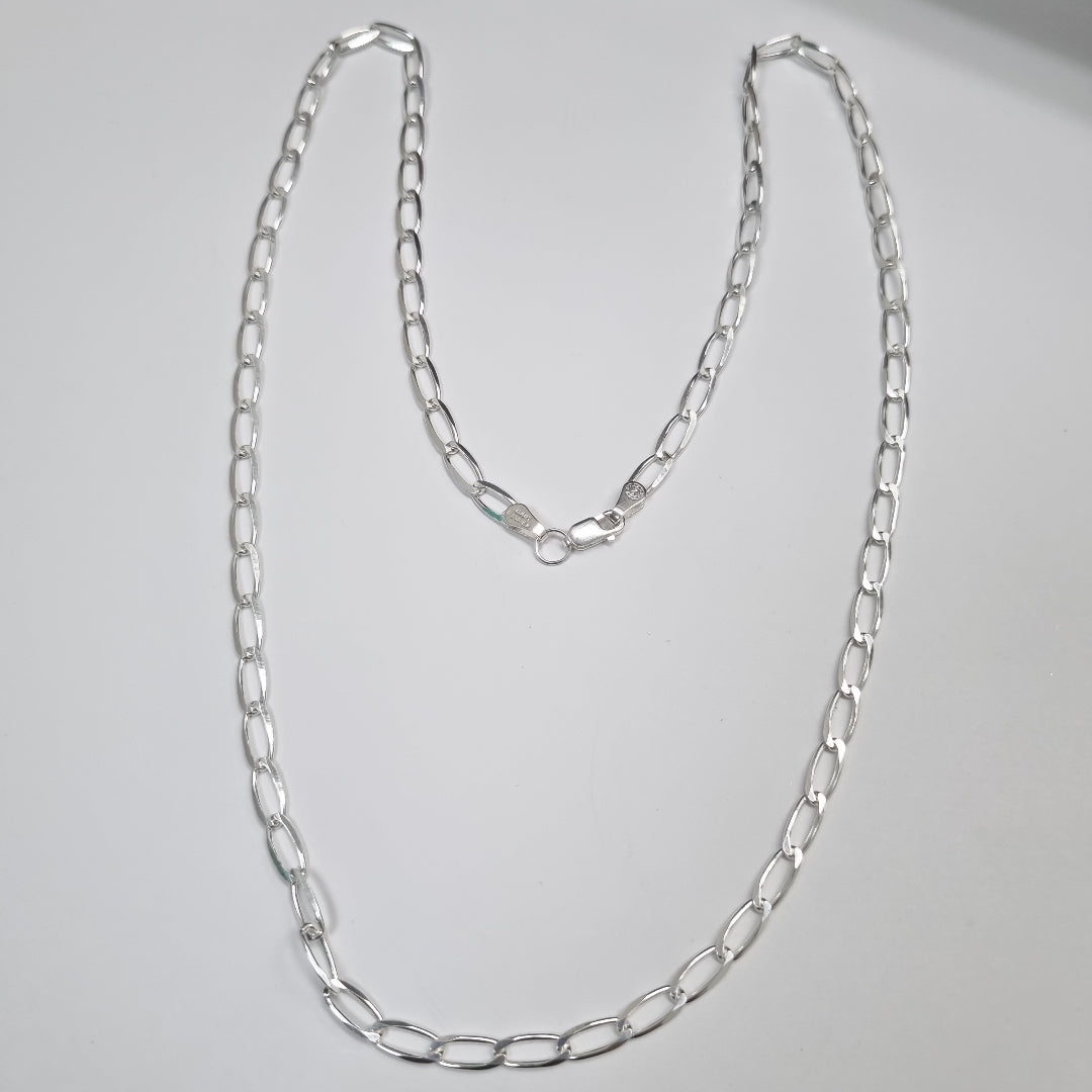 CADENA TEJIDO ESLABONES PLATA .925 60 CM 10.8 GR (NUEVO)