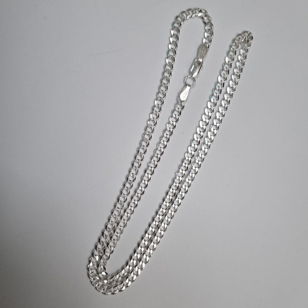 CADENA TEJIDO BARBADO PLATA .925 55 CM 12.6 GR (NUEVO)