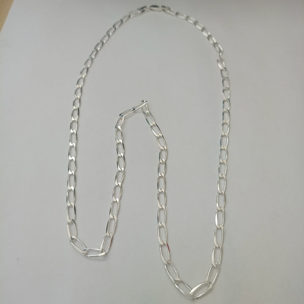 CADENA TEJIDO ESLABONES PLATA .925 60 CM 11 GR (NUEVO)