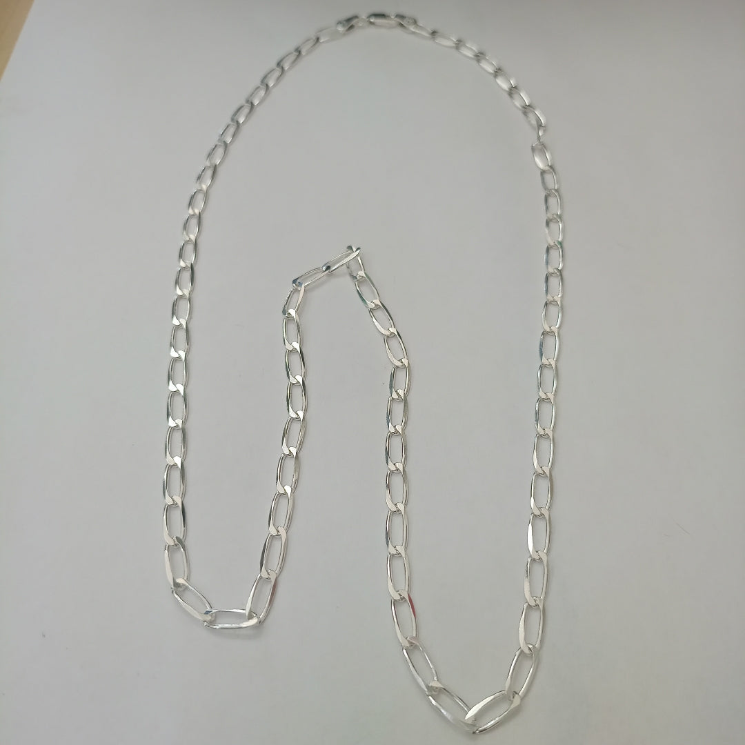CADENA TEJIDO ESLABONES PLATA .925 60 CM 11 GR (NUEVO)