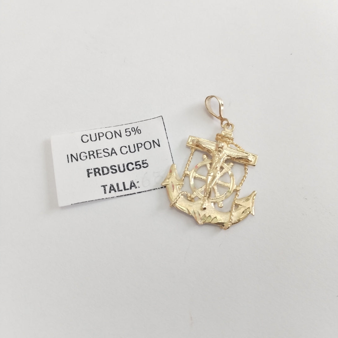CRISTO EN ANCLA ORO 10 K 4,20 GRMS (SEMINUEVO)