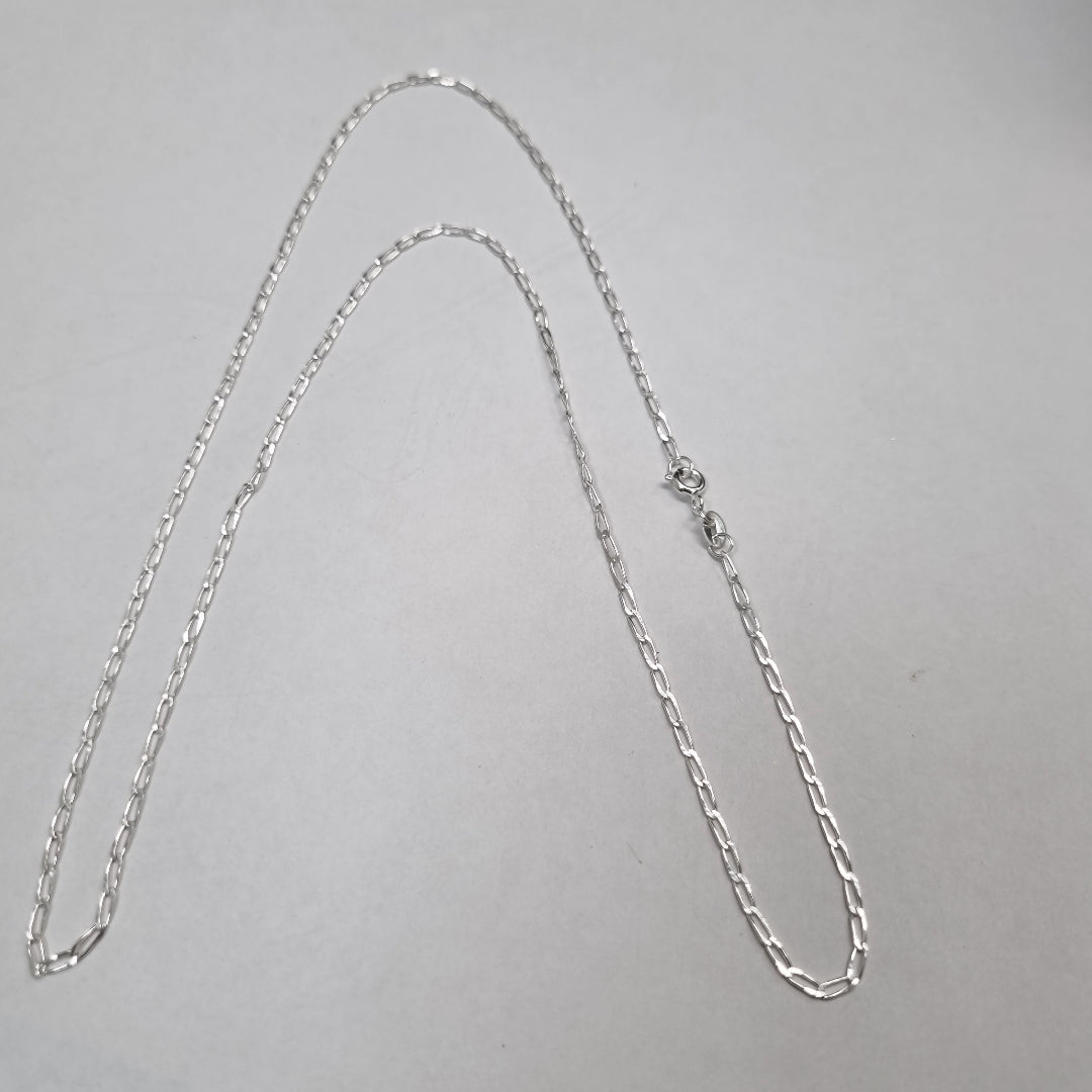 CADENA TEJIDO ESLABONES PLATA .925 60 CM 2.7 GR (NUEVO)