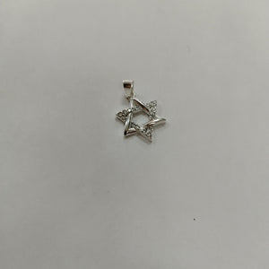 DIJE ESTRELLA DE DAVID C/CIRCONIAS PLATA .925 2.6 GR (NUEVO)