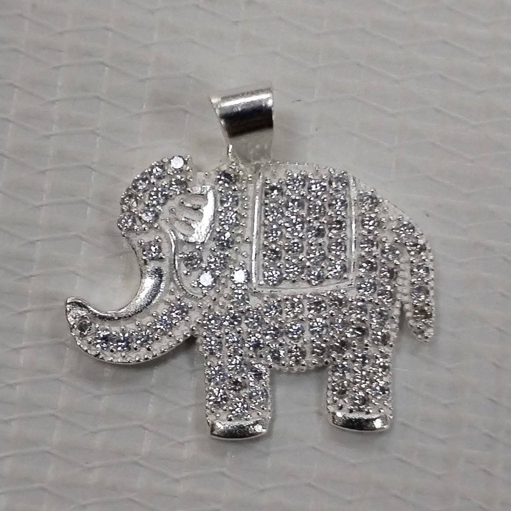 DIJE ELEFANTE C/CIRCONIAS PLATA .925 5.5 GR (NUEVO)