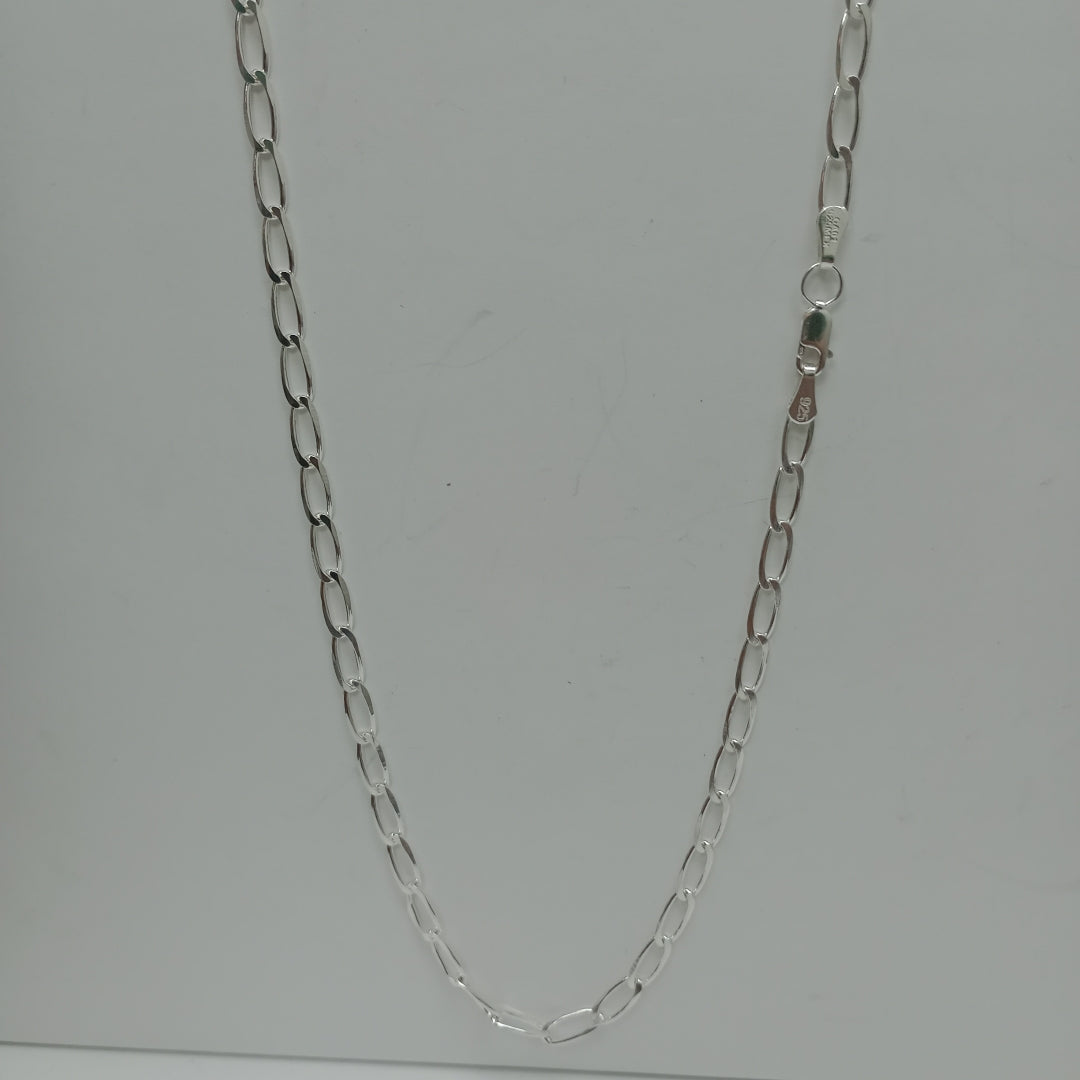 CADENA TEJIDO ESLABONES PLATA .925 55 CM 10 GR (NUEVO)