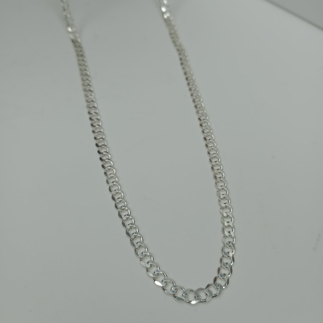 CADENA TEJIDO BARBADO PLATA .925 55 CM 12.8 GR (NUEVO)