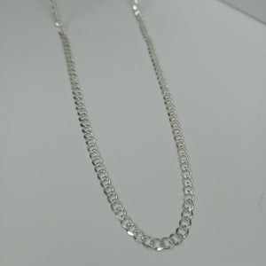 CADENA TEJIDO BARBADO PLATA .925 55 CM 12.8 GR (NUEVO)