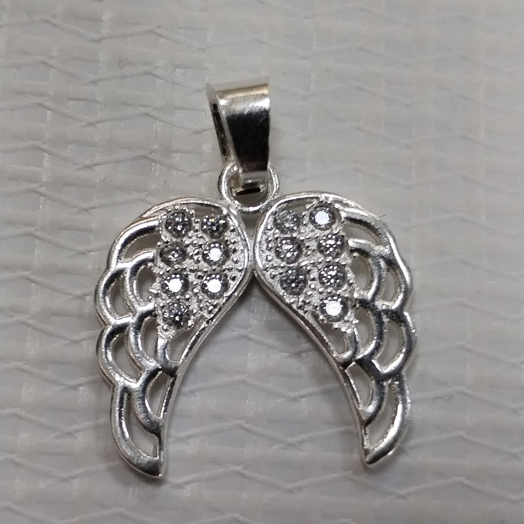 DIJE ALAS C/CIRCONIAS PLATA .925 2.2 GR (NUEVO)