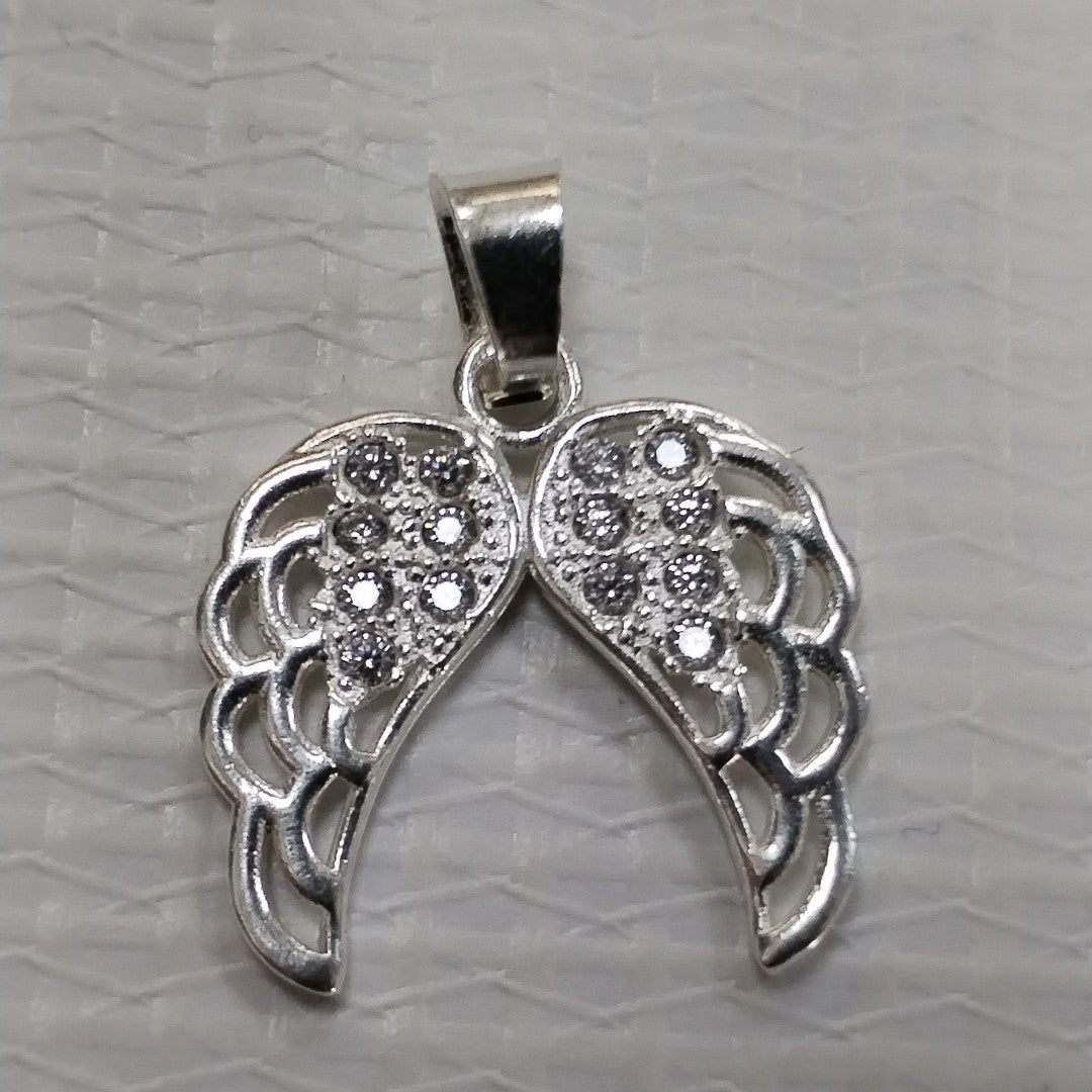 DIJE ALAS C/CIRCONIAS PLATA .925 2.2 GR (NUEVO)