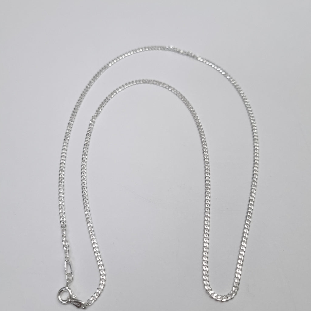 CADENA TEJIDO BARBADO PLATA .925 55 CM 5.5 GR (NUEVO)