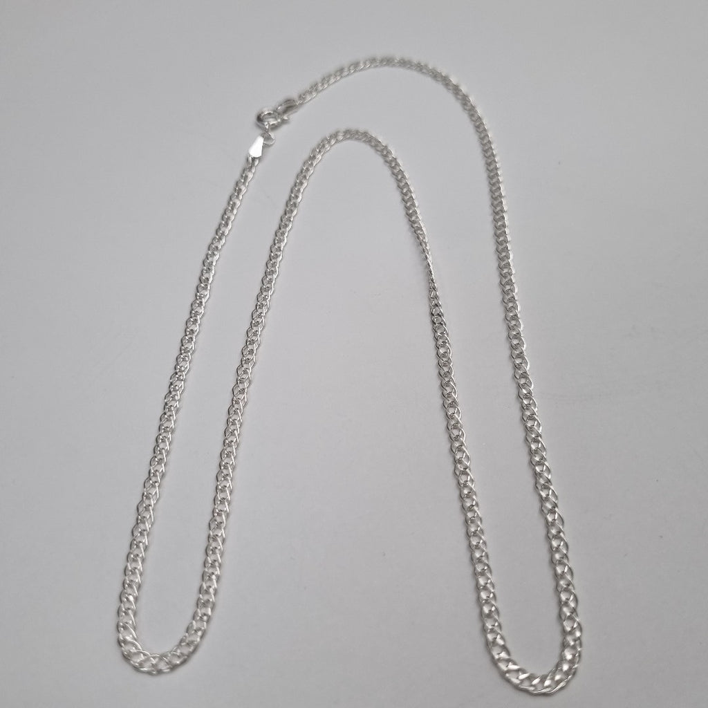 CADENA TEJIDO ESLABONES PLATA .925 55 CM 3.9 GR (NUEVO)