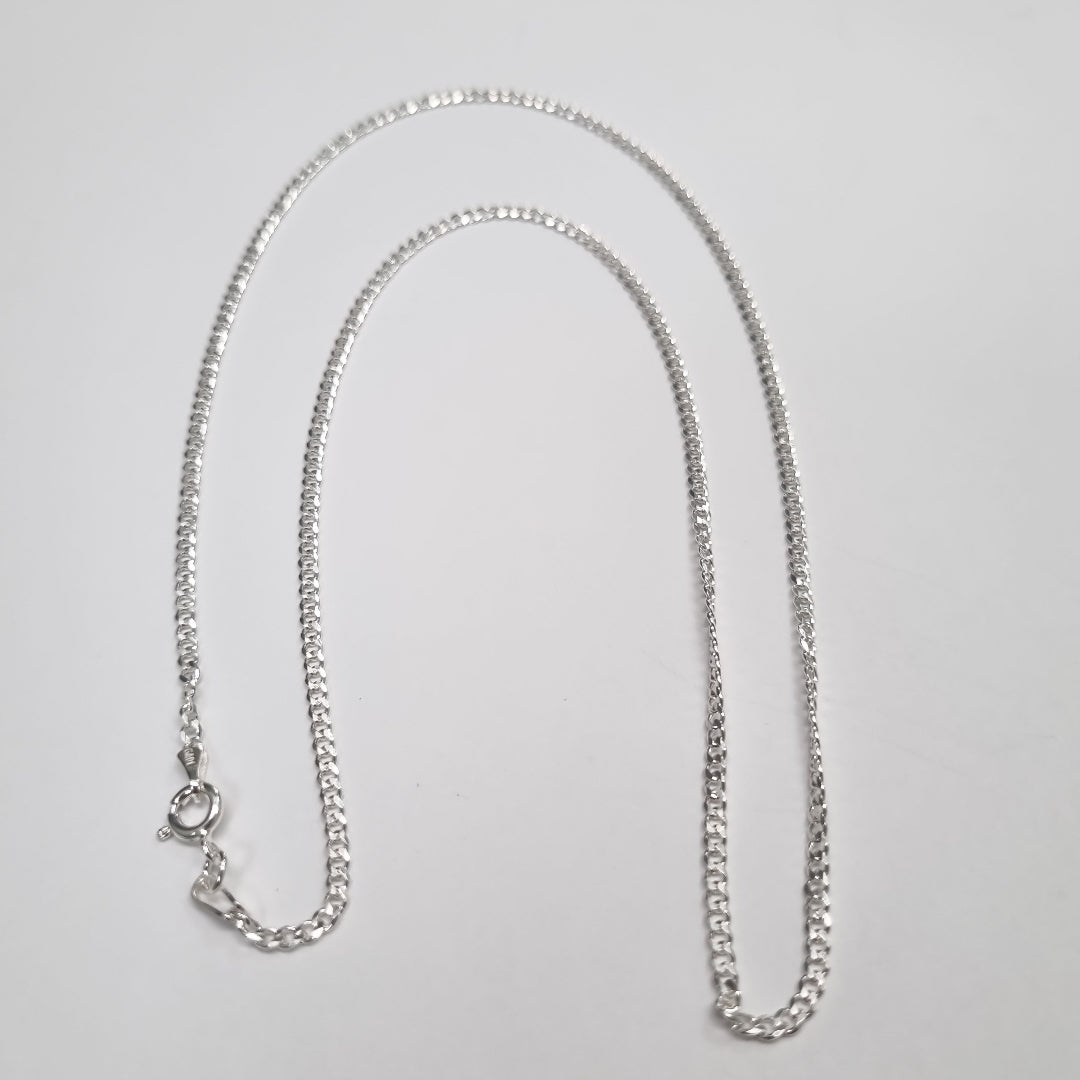 CADENA TEJIDO BARBADO PLATA .925 55 CM 5.3 GR (NUEVO)