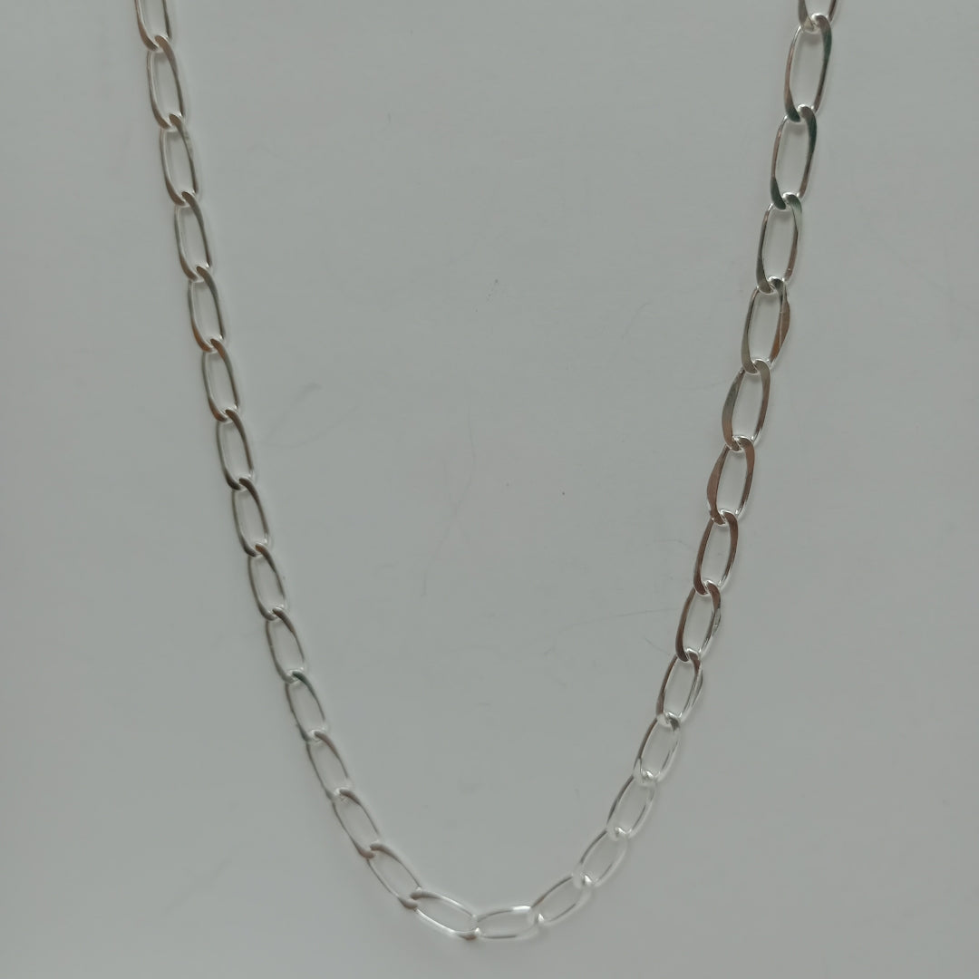 CADENA TEJIDO ESLABONES PLATA .925 55 CM 10.3 GR (NUEVO)
