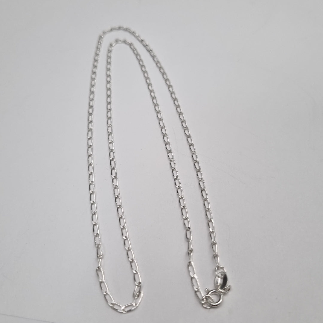CADENA TEJIDO ESLABONES PLATA .925 55 CM 2.9 GR (NUEVO)