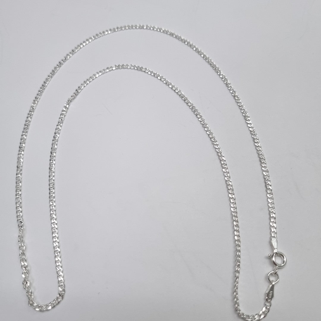 CADENA TEJIDO BARBADO PLATA .925 60 CM 5.7 GR (NUEVO)