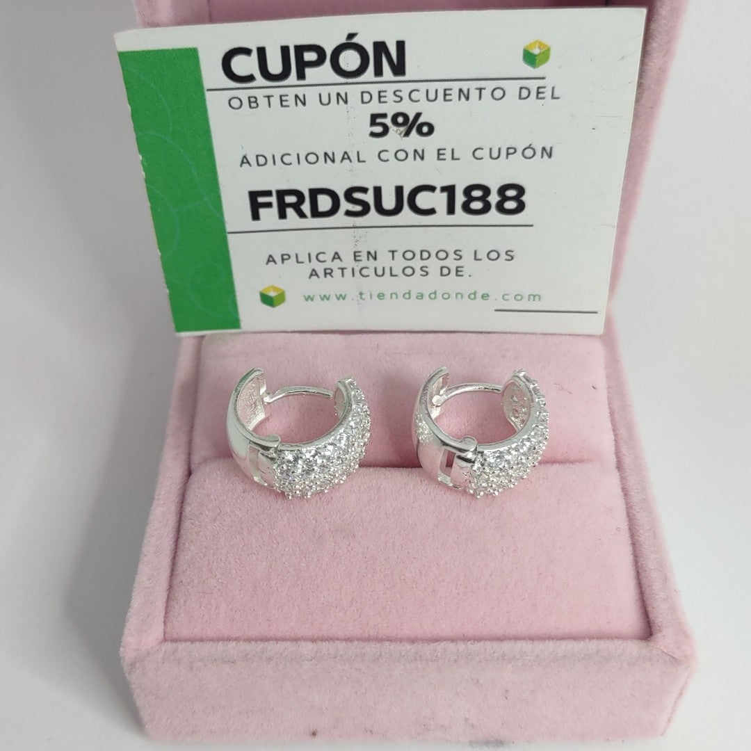 HUGGIES C/CIRCONIAS PLATA .925 5.6 GR (NUEVO)