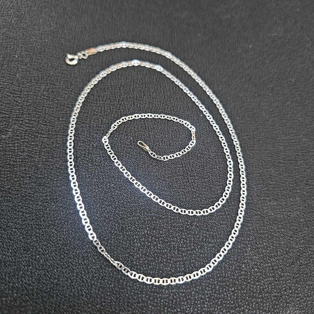 CADENA TEJIDO GUCHI PLATA .925 60 CM 3.7 GR (NUEVO)