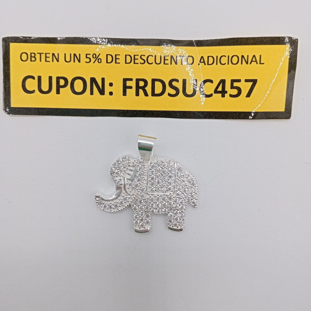 DIJE ELEFANTE C/CIRCONIAS PLATA .925 5.1 GR (NUEVO)