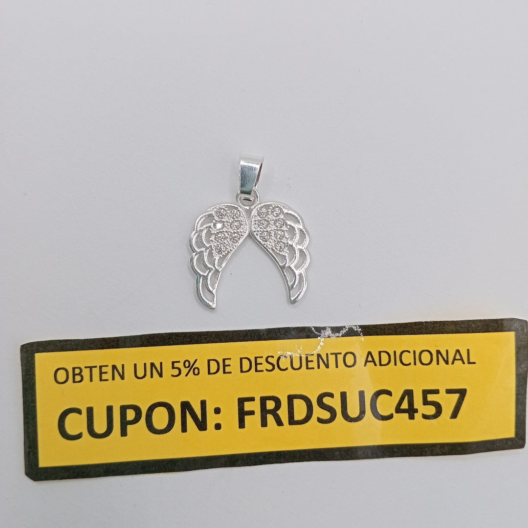 DIJE ALAS C/CIRCONIAS PLATA .925 2.2 GR (NUEVO)