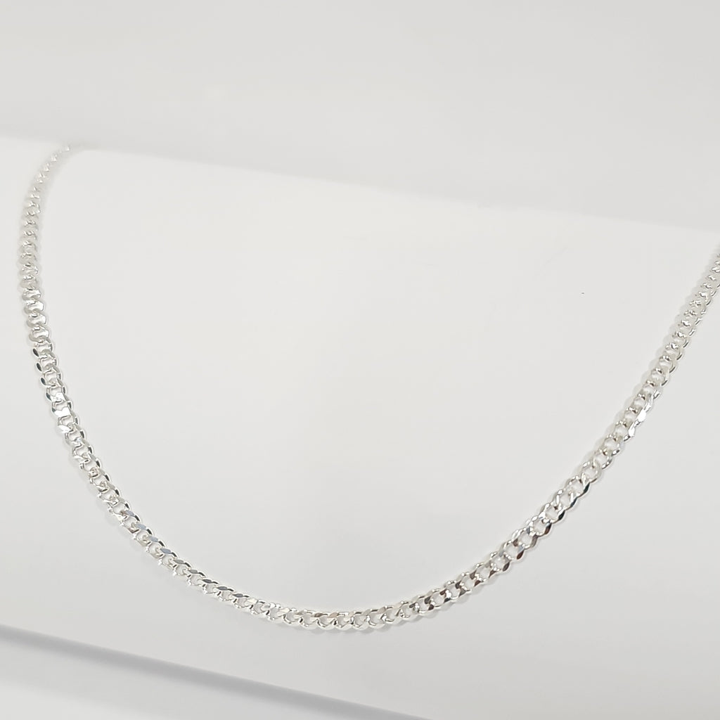 CADENA TEJIDO BARBADO PLATA .925 60 CM 5.6 GR (NUEVO)