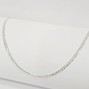 CADENA TEJIDO BARBADO PLATA .925 60 CM 5.6 GR (NUEVO)