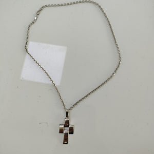 CADENA,CRUZ ORO BLANCO 14 K 8,30 GRMS (SEMINUEVO)