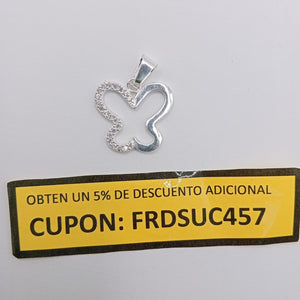 DIJE MARIPOSA C/CIRCONIAS PLATA .925 2.3 GR (NUEVO)
