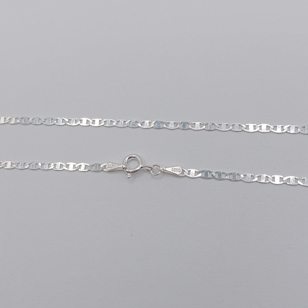 CADENA TEJIDO ESPEJO PLATA .925 55 CM 3.8 GR (NUEVO)