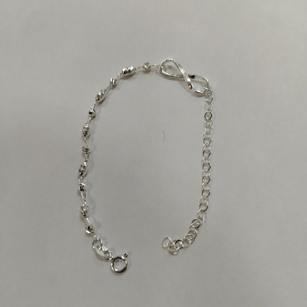 PULSERA TEJIDO INFINITO PLATA .925 18 CM 2.2 GR (NUEVO)