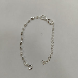 PULSERA TEJIDO INFINITO PLATA .925 18 CM 2.2 GR (NUEVO)