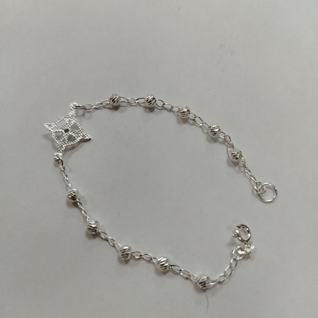 PULSERA TEJIDO ESPECIAL PLATA .925 18 CM 2.8 GR (NUEVO)