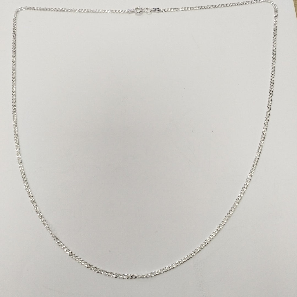 CADENA TEJIDO BARBADO PLATA .925 60 CM 5.7 GR (NUEVO)