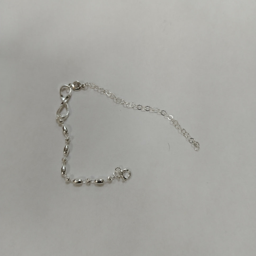 PULSERA TEJIDO ESPECIAL PLATA .925 18 CM 2.6 GR (NUEVO)
