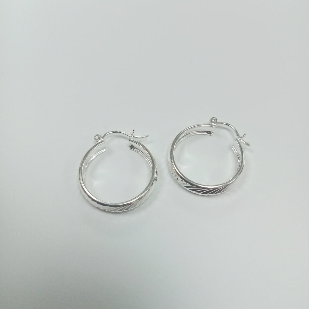 PAR ARRACADAS LABRADAS PLATA .925 2.4 GR (NUEVO)