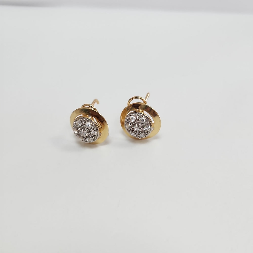 ARETES PAR ORO, RODIADO 14 K 3.4 GRMS (SEMINUEVO)