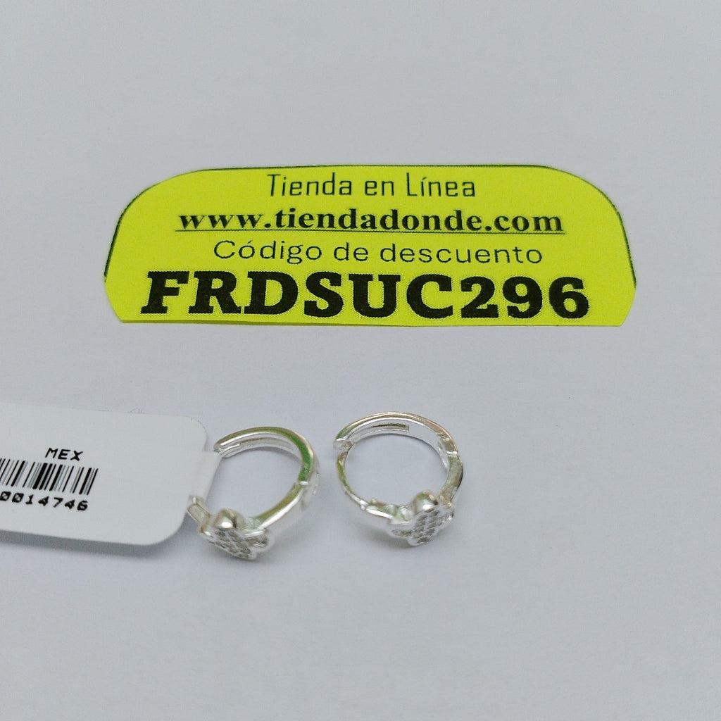 ARRACADAS C/CIRCONIAS PLATA .925 1.9 GR (NUEVO)