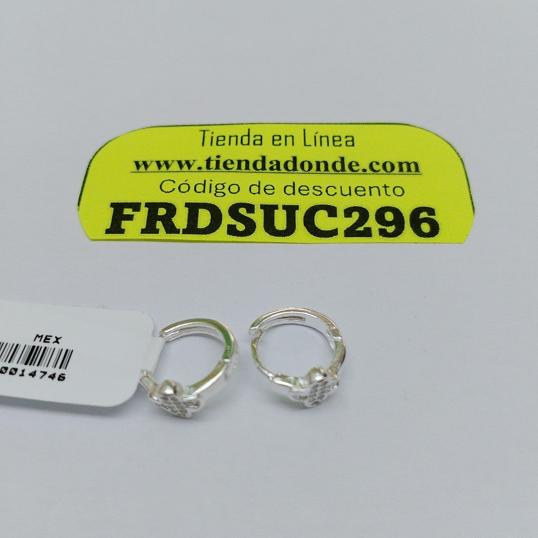 ARRACADAS C/CIRCONIAS PLATA .925 1.9 GR (NUEVO)