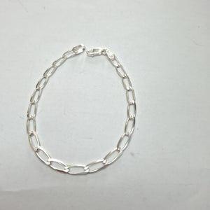 PULSERA TEJIDO ESLABONES PLATA .925 18 CM 3.7 GR (NUEVO)